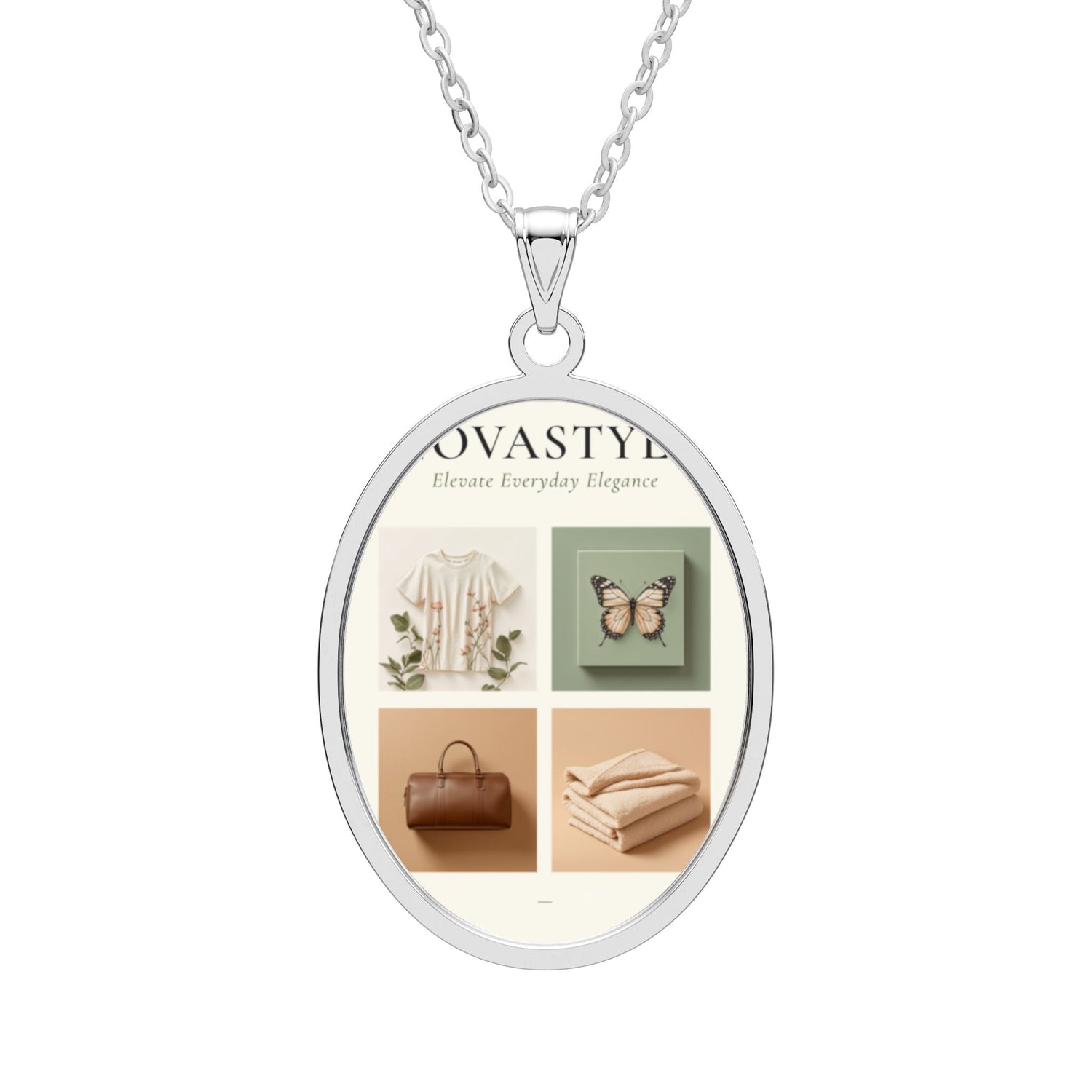 Oval photo pendant necklace for Personalized Gifts collection