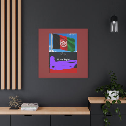 Afghan Flag Matte Canvas Print — Stretched 1.25" Wall Art