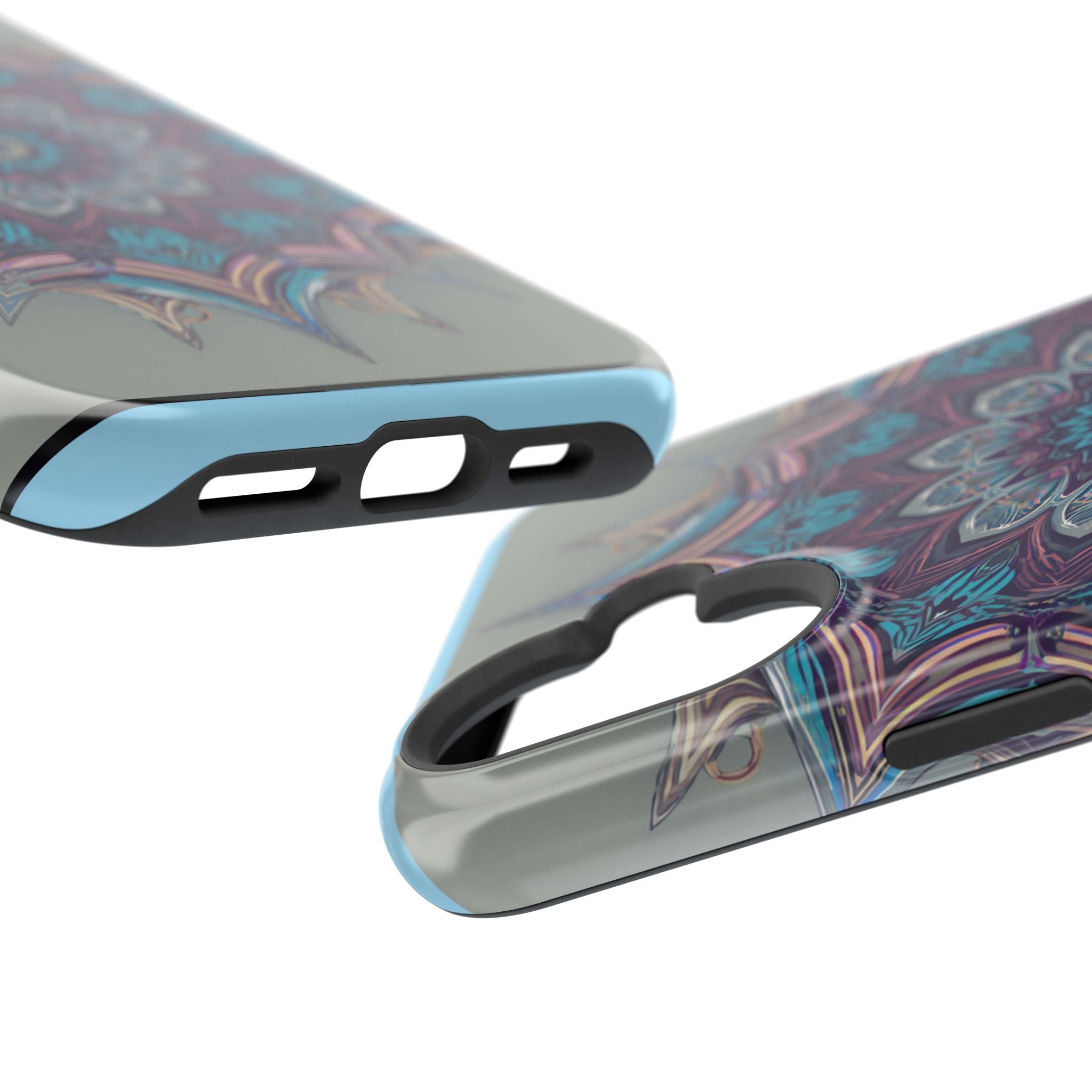 Phone Case — Blue Purple Mandala Magnetic Impact-Resistant Case