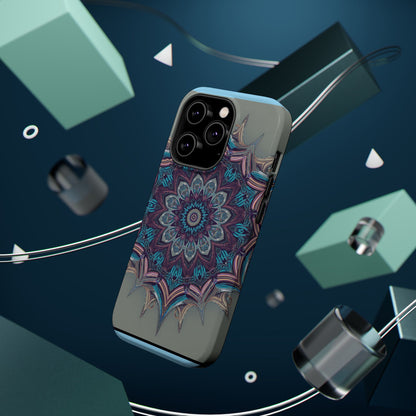 Phone Case — Blue Purple Mandala Magnetic Impact-Resistant Case