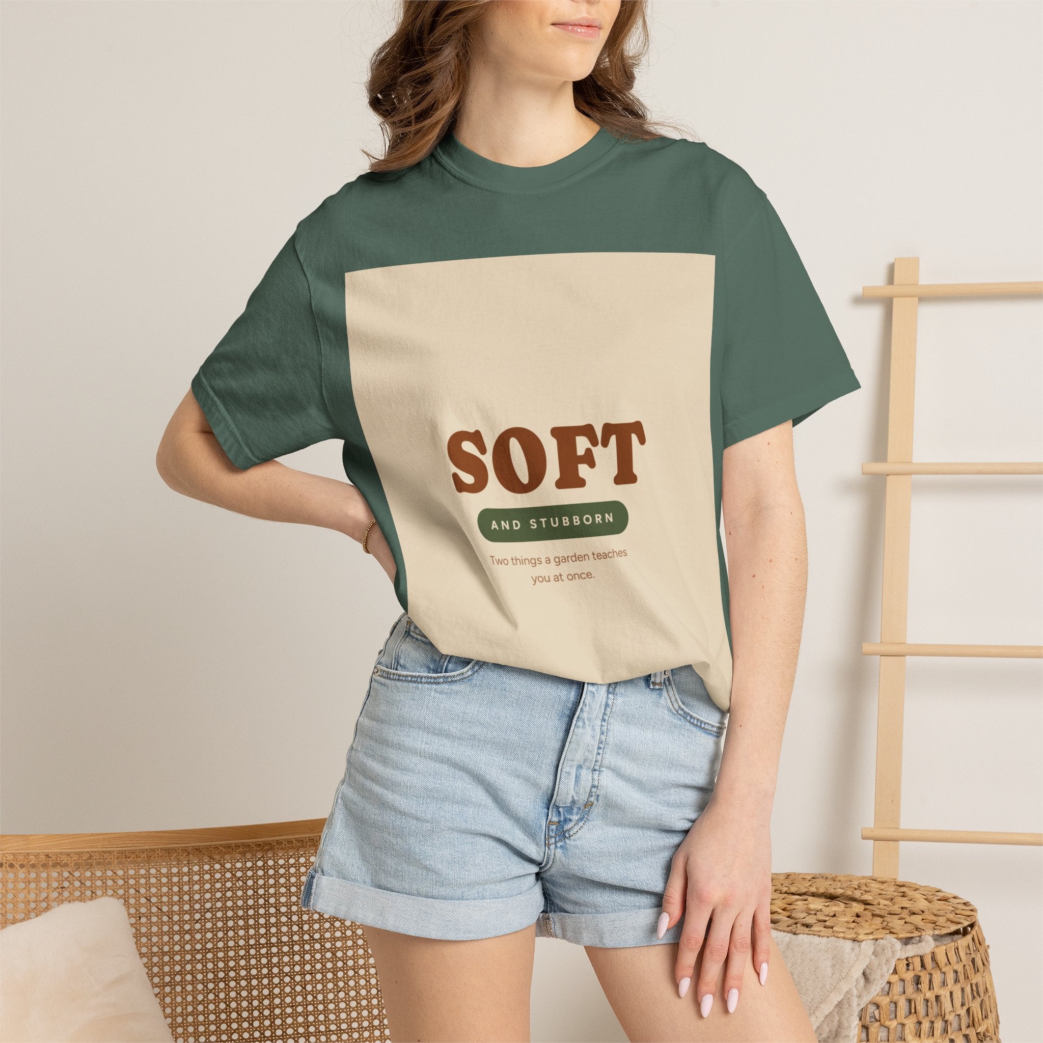 Soft and Stubborn T-Shirt — Retro Cream Graphic Tee