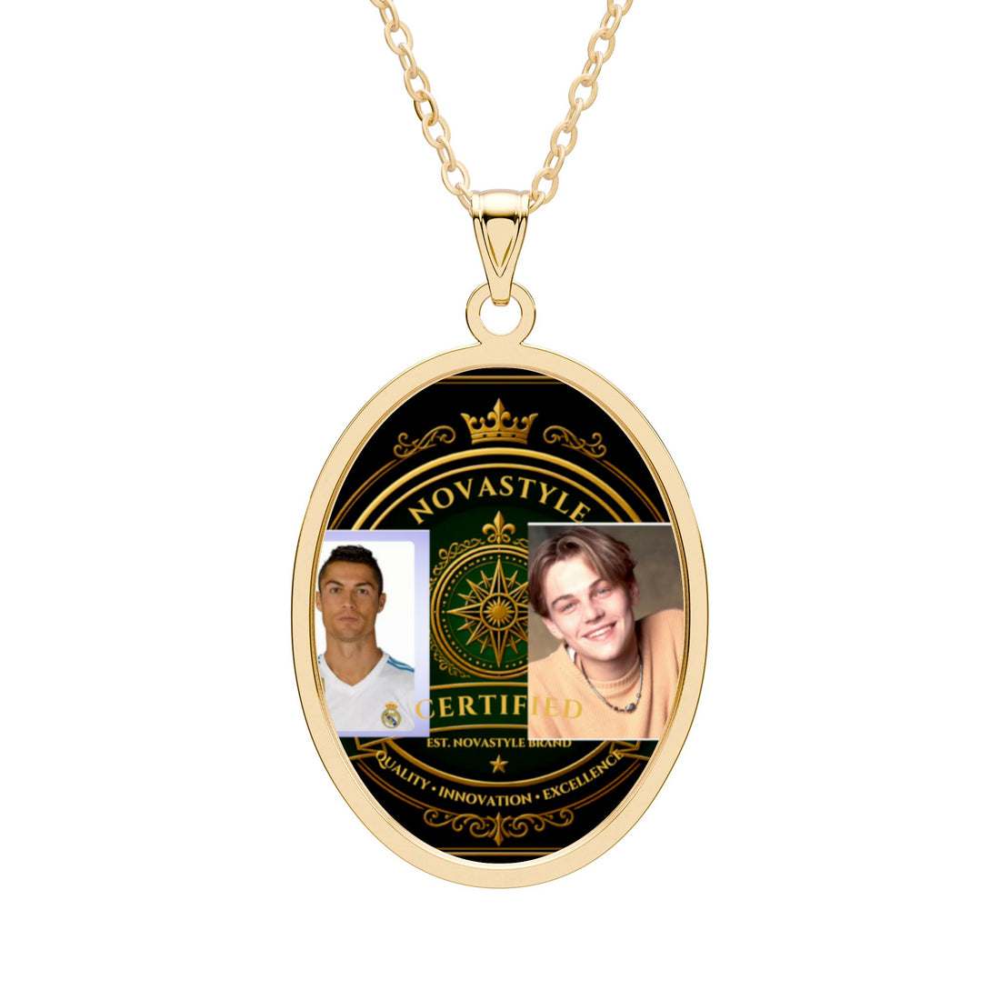 Personalized Photo Oval Pendant — keepsake necklace, gallery view 2, NovaStyle