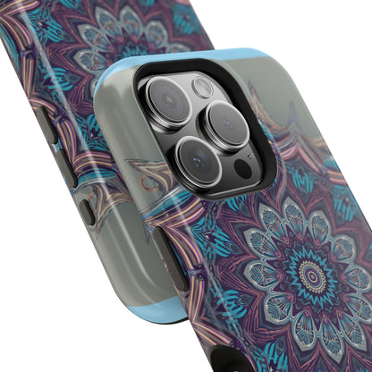 Phone Case — Blue Purple Mandala Magnetic Impact-Resistant Case