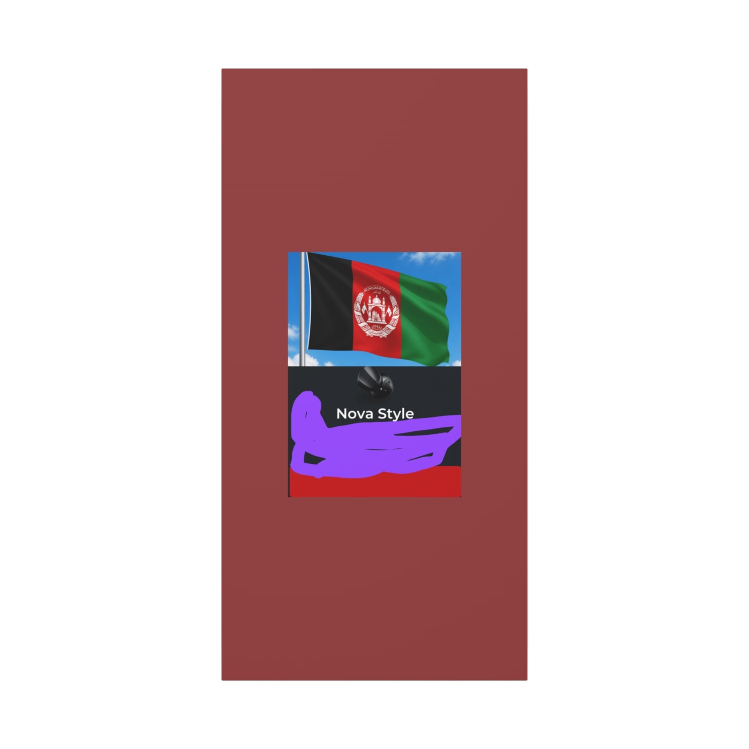 Afghan Flag Matte Canvas Print — Stretched 1.25" Wall Art