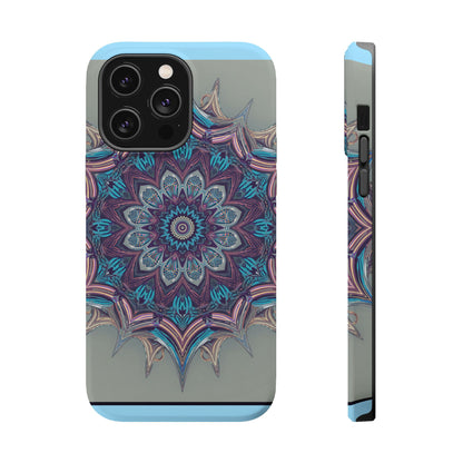Phone Case — Blue Purple Mandala Magnetic Impact-Resistant Case