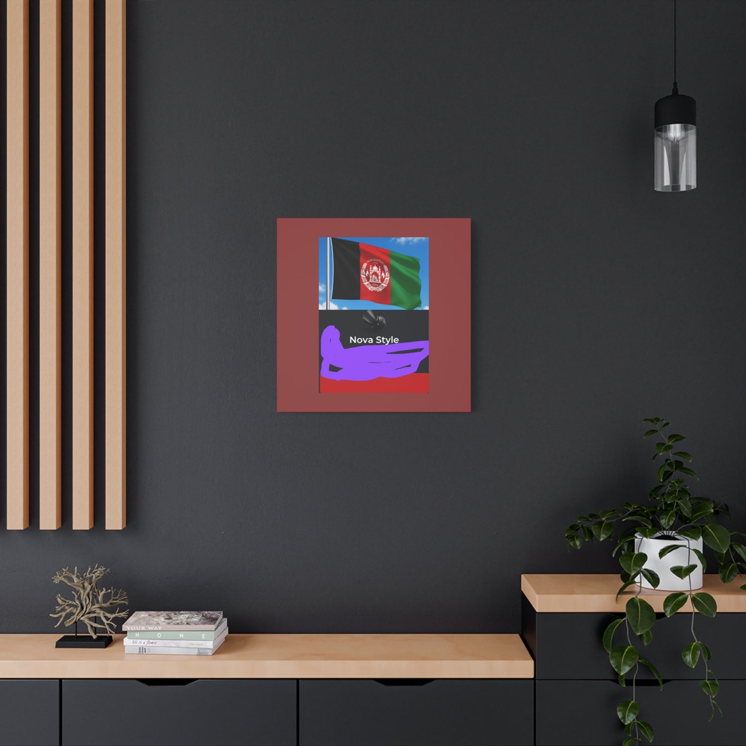 Afghan Flag Matte Canvas Print — Stretched 1.25" Wall Art
