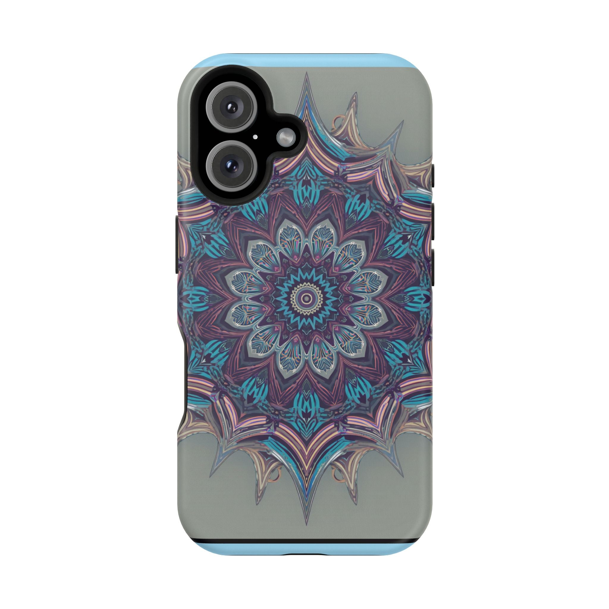 Phone Case — Blue Purple Mandala Magnetic Impact-Resistant Case