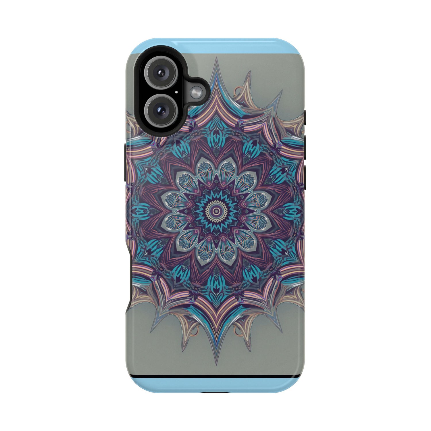 Phone Case — Blue Purple Mandala Magnetic Impact-Resistant Case