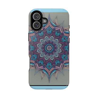 Phone Case — Blue Purple Mandala Magnetic Impact-Resistant Case