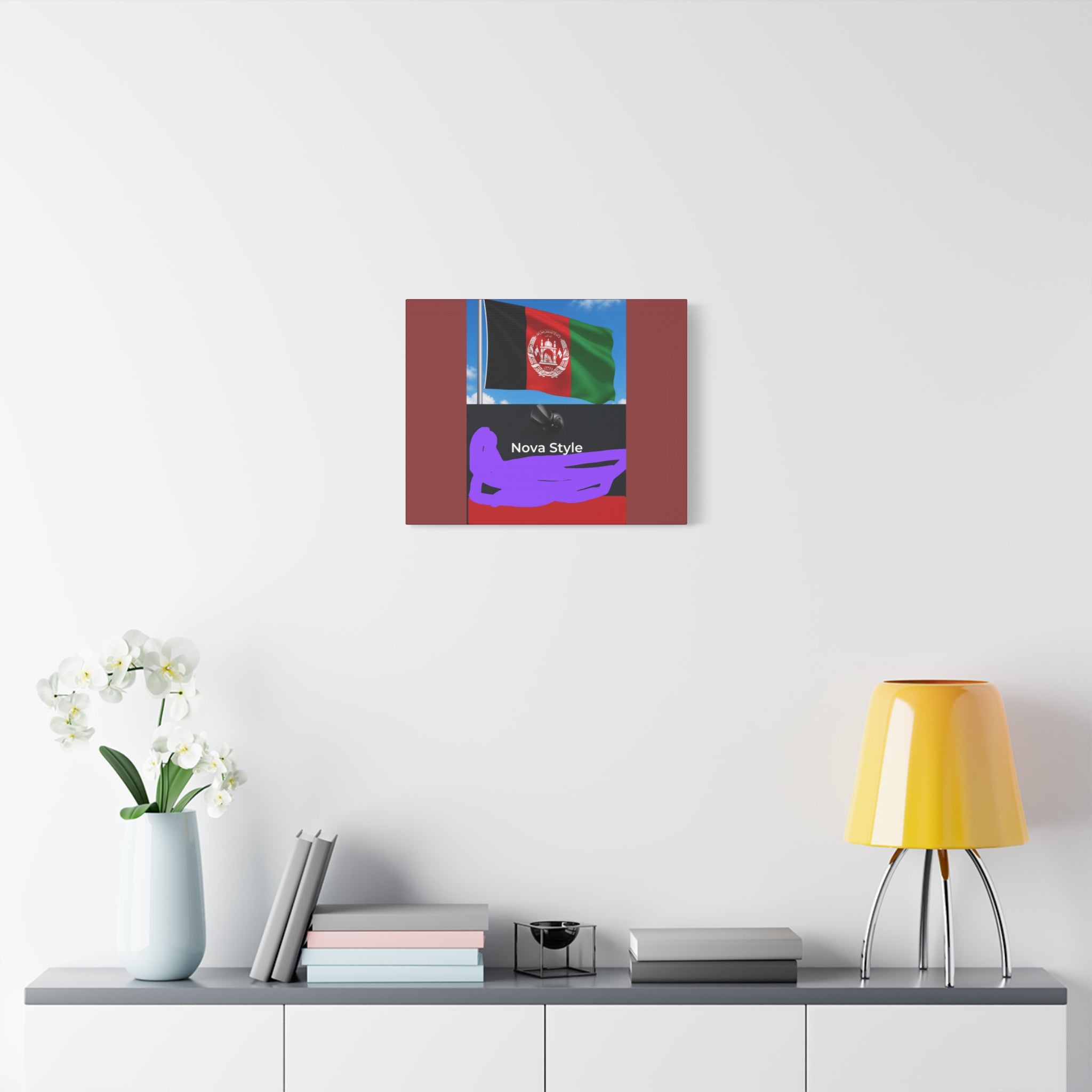 Afghan Flag Matte Canvas Print — Stretched 1.25" Wall Art