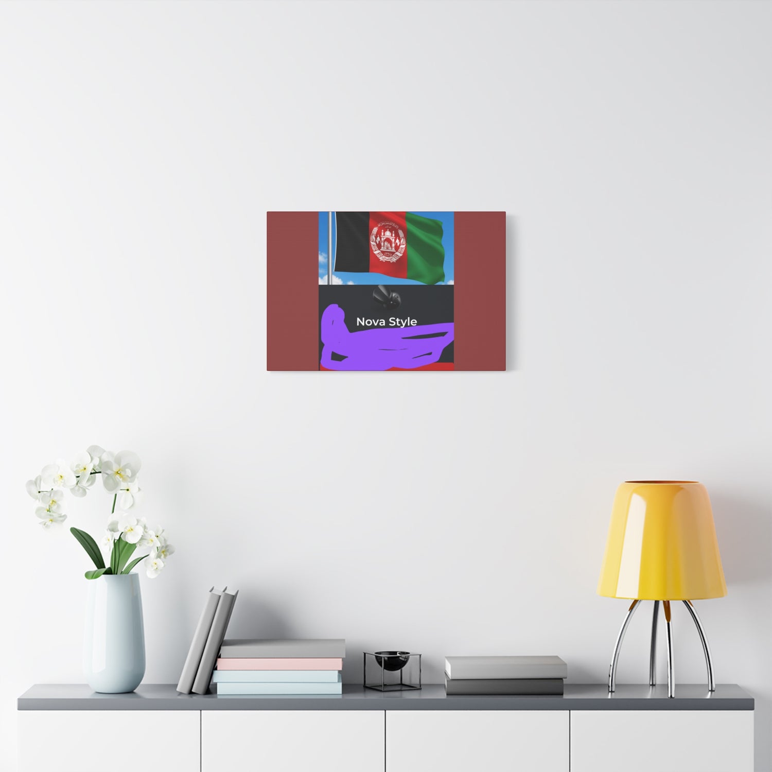 Afghan Flag Matte Canvas Print — Stretched 1.25" Wall Art