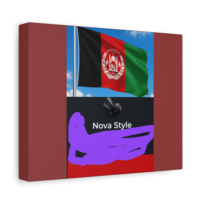 Afghan Flag Matte Canvas Print — Stretched 1.25" Wall Art