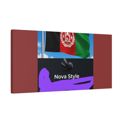 Afghan Flag Matte Canvas Print — Stretched 1.25" Wall Art