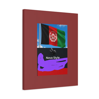 Afghan Flag Matte Canvas Print — Stretched 1.25" Wall Art