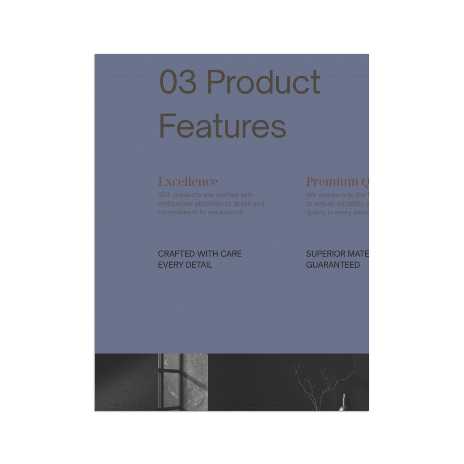 Garden Flag — Minimalist "03 Product Features" Decorative Garden &amp; House Banner