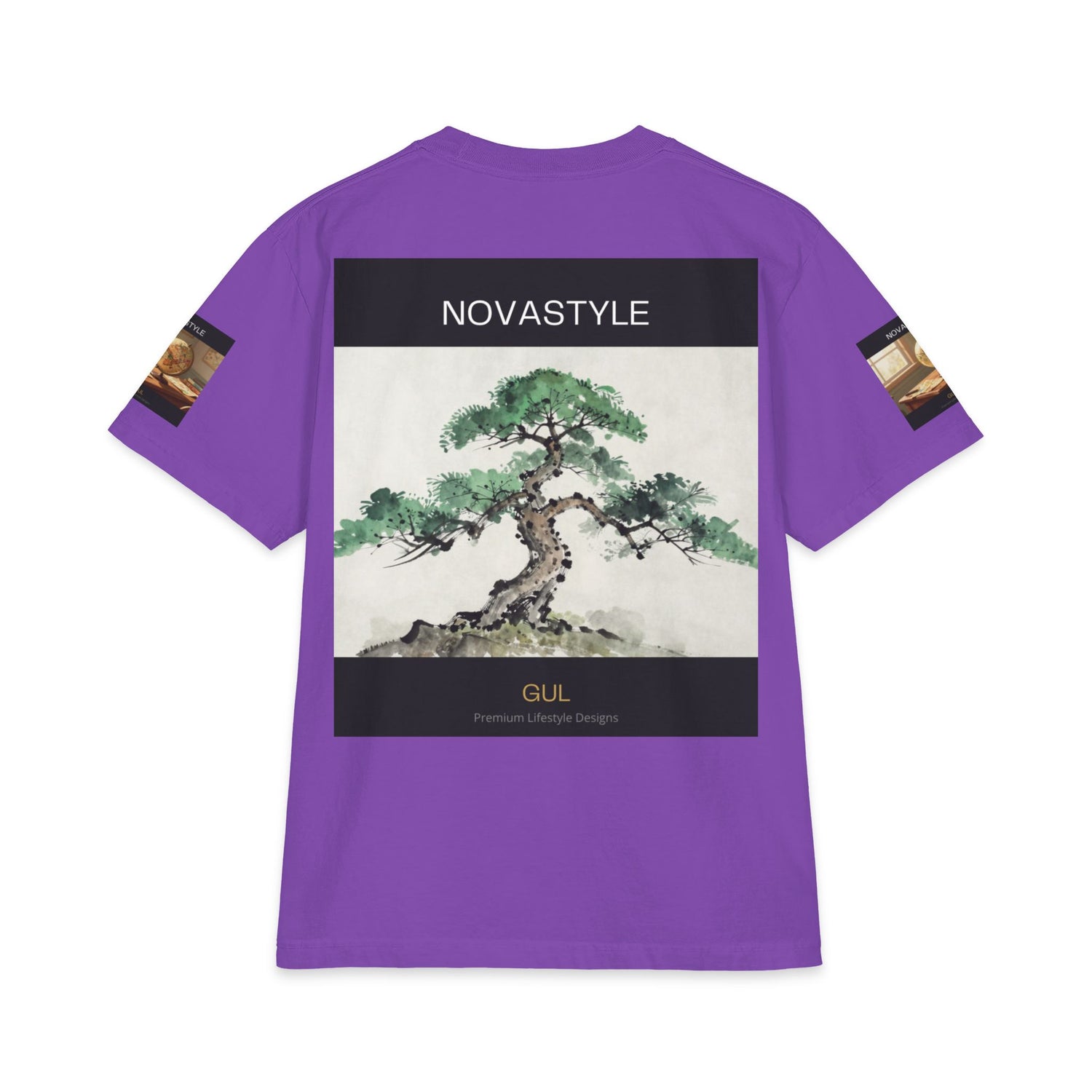 T-Shirt — NOVASTYLE Colorful Mandala &amp; Bonsai Graphic Tee