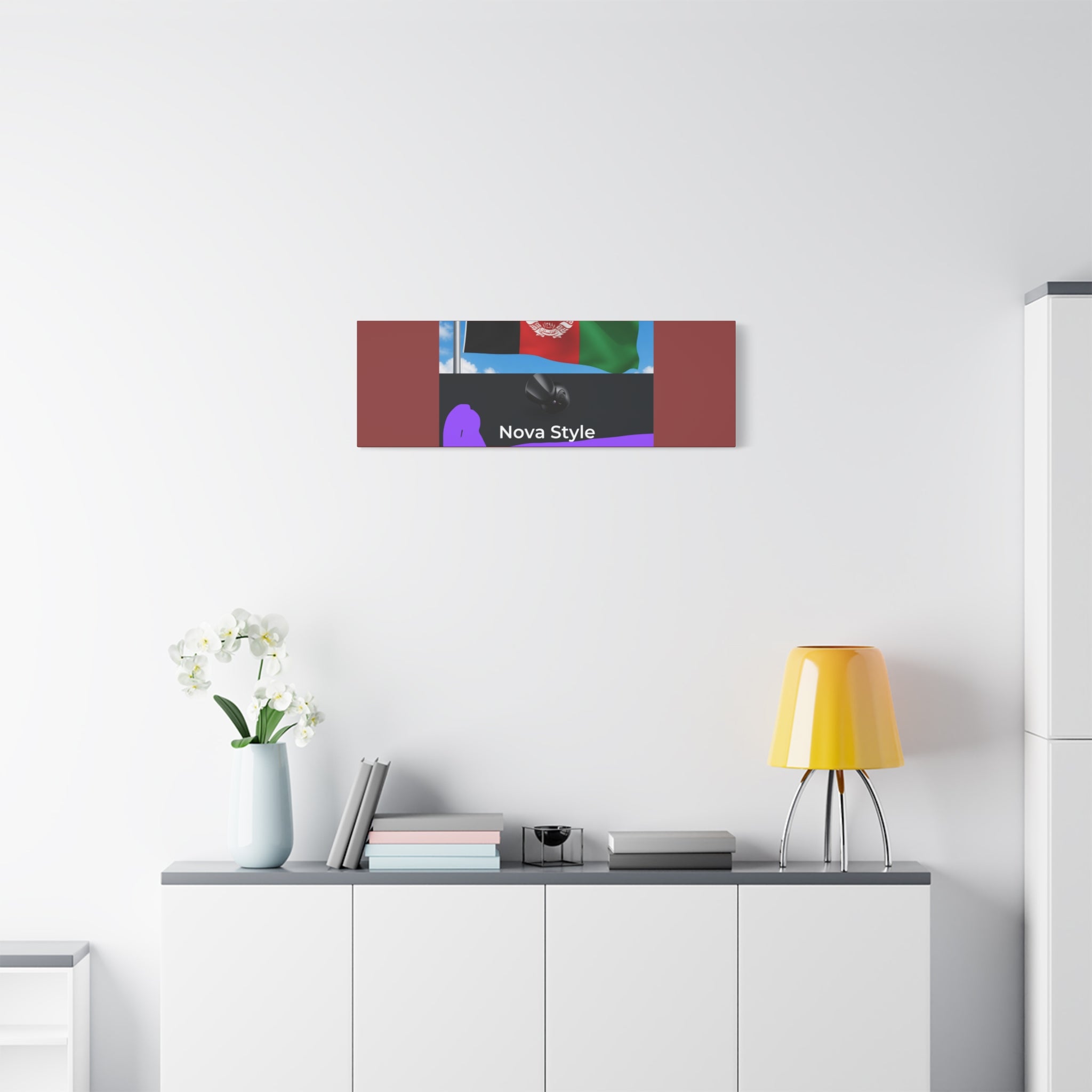 Afghan Flag Matte Canvas Print — Stretched 1.25" Wall Art