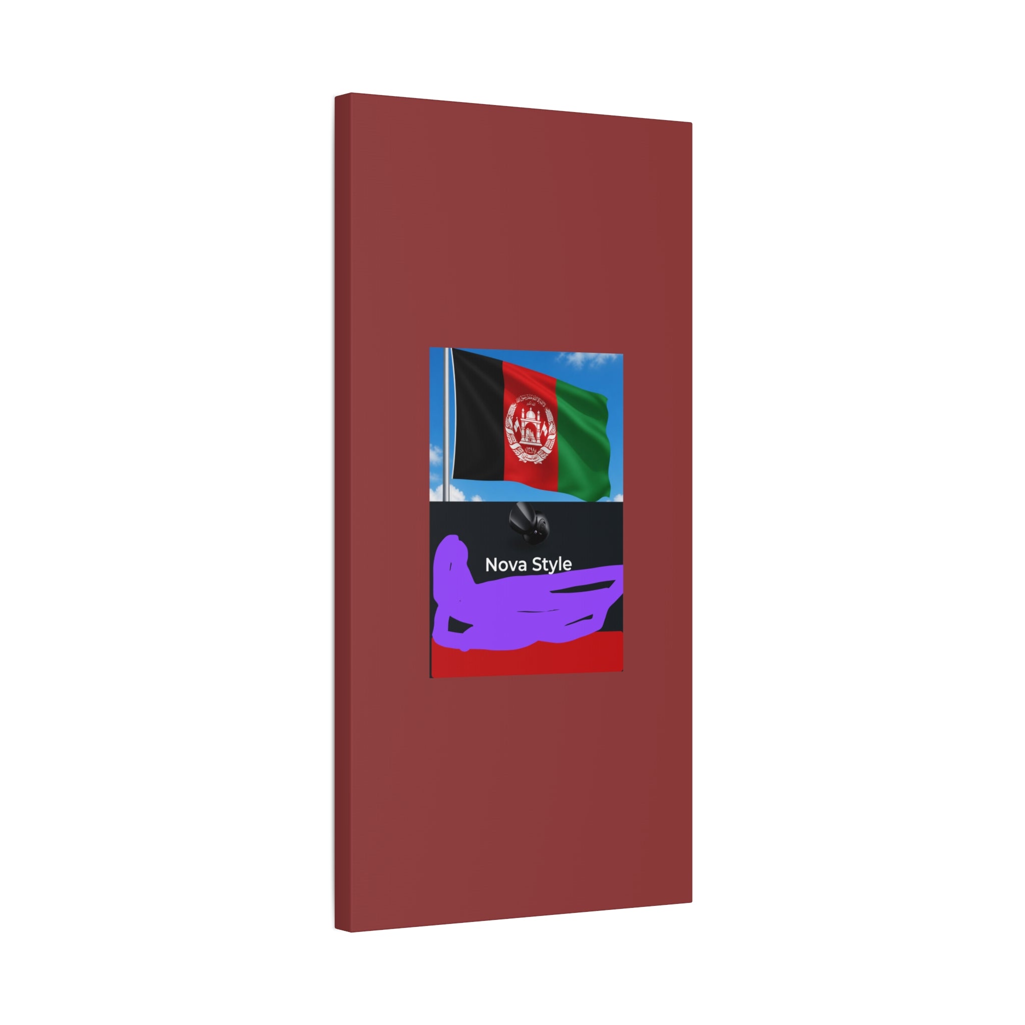 Afghan Flag Matte Canvas Print — Stretched 1.25" Wall Art