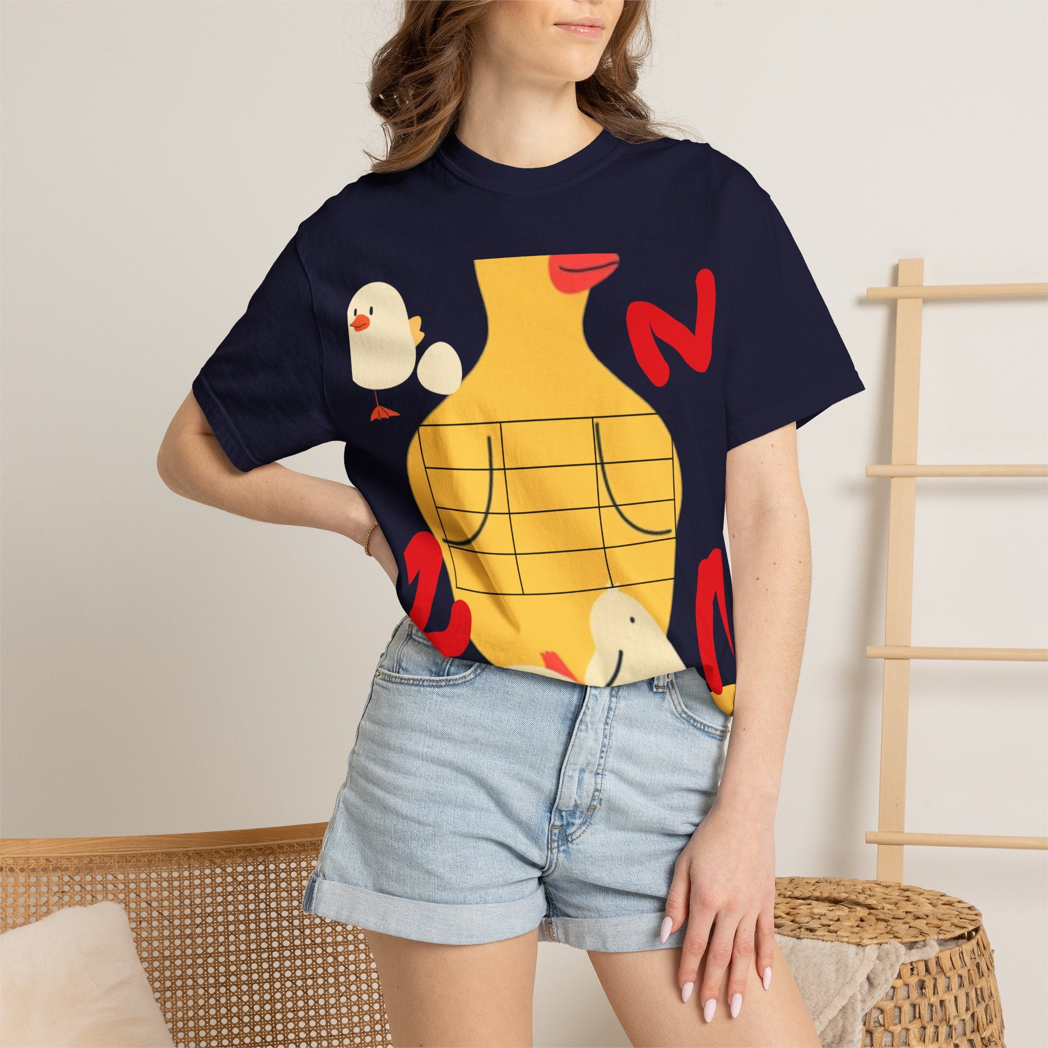 Graphic T-Shirt — Playful Koi &amp; Vase Collage Tee (OVASTYLE Brand)