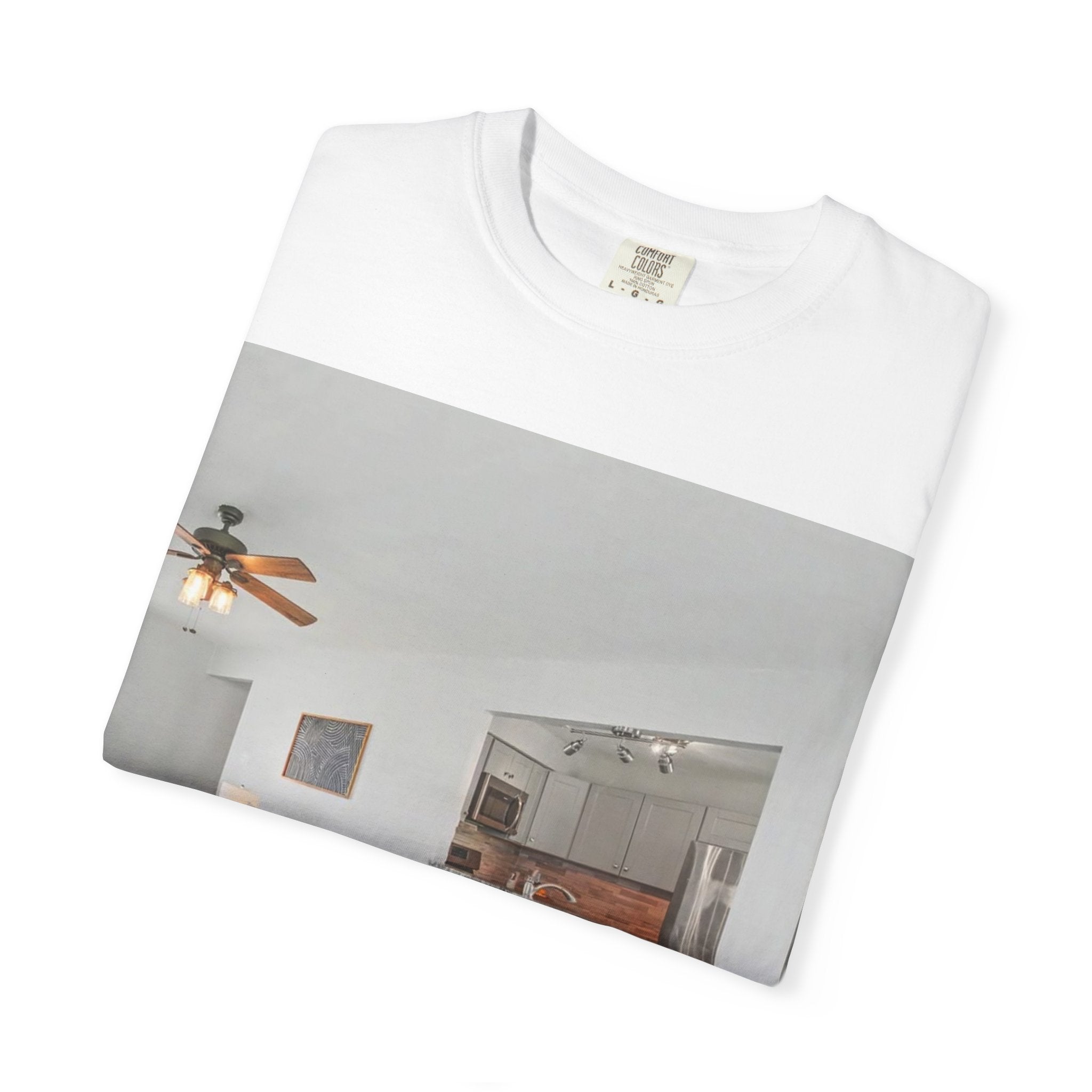 Photo Print T-Shirt — Cozy Living Room Interior Design Tee