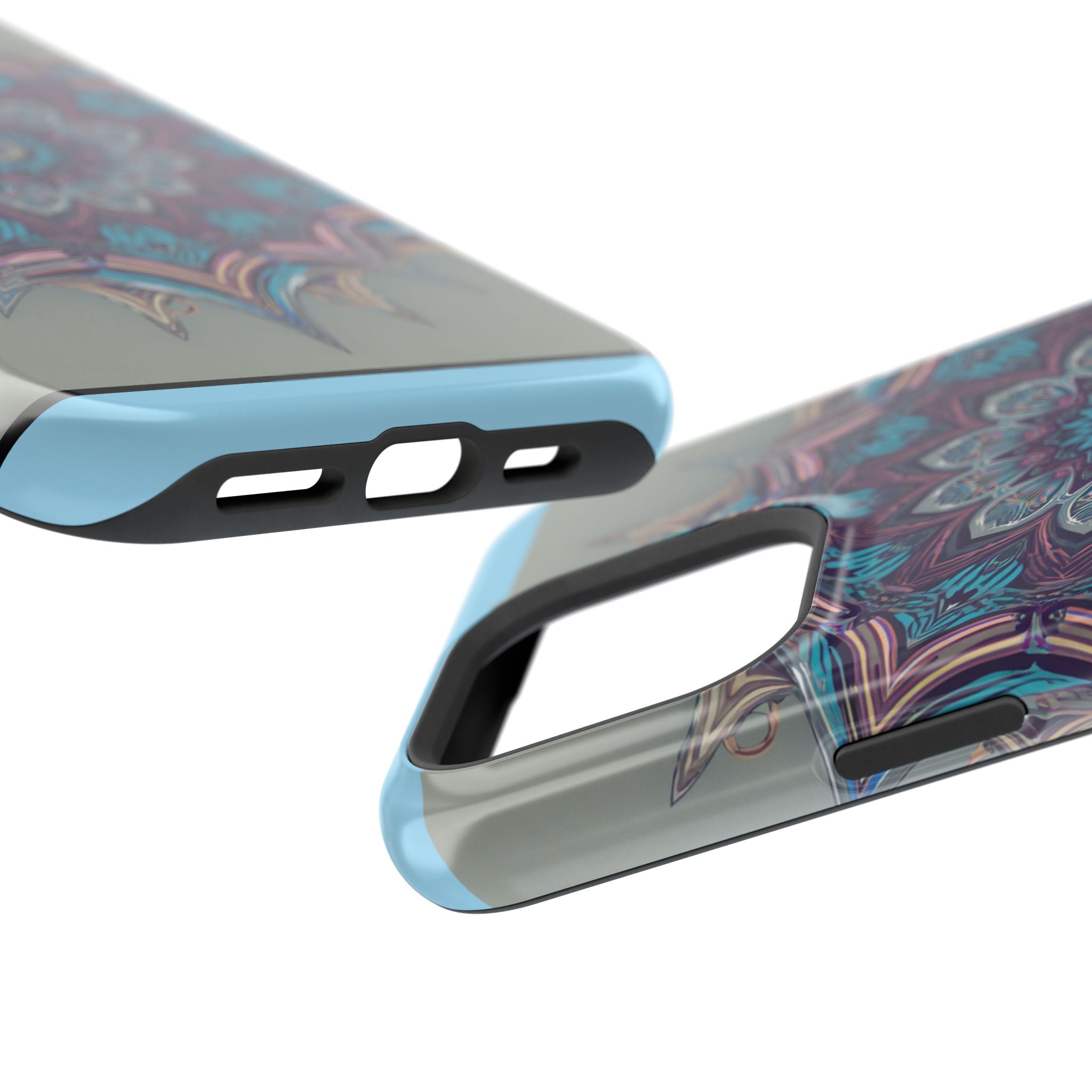 Phone Case — Blue Purple Mandala Magnetic Impact-Resistant Case