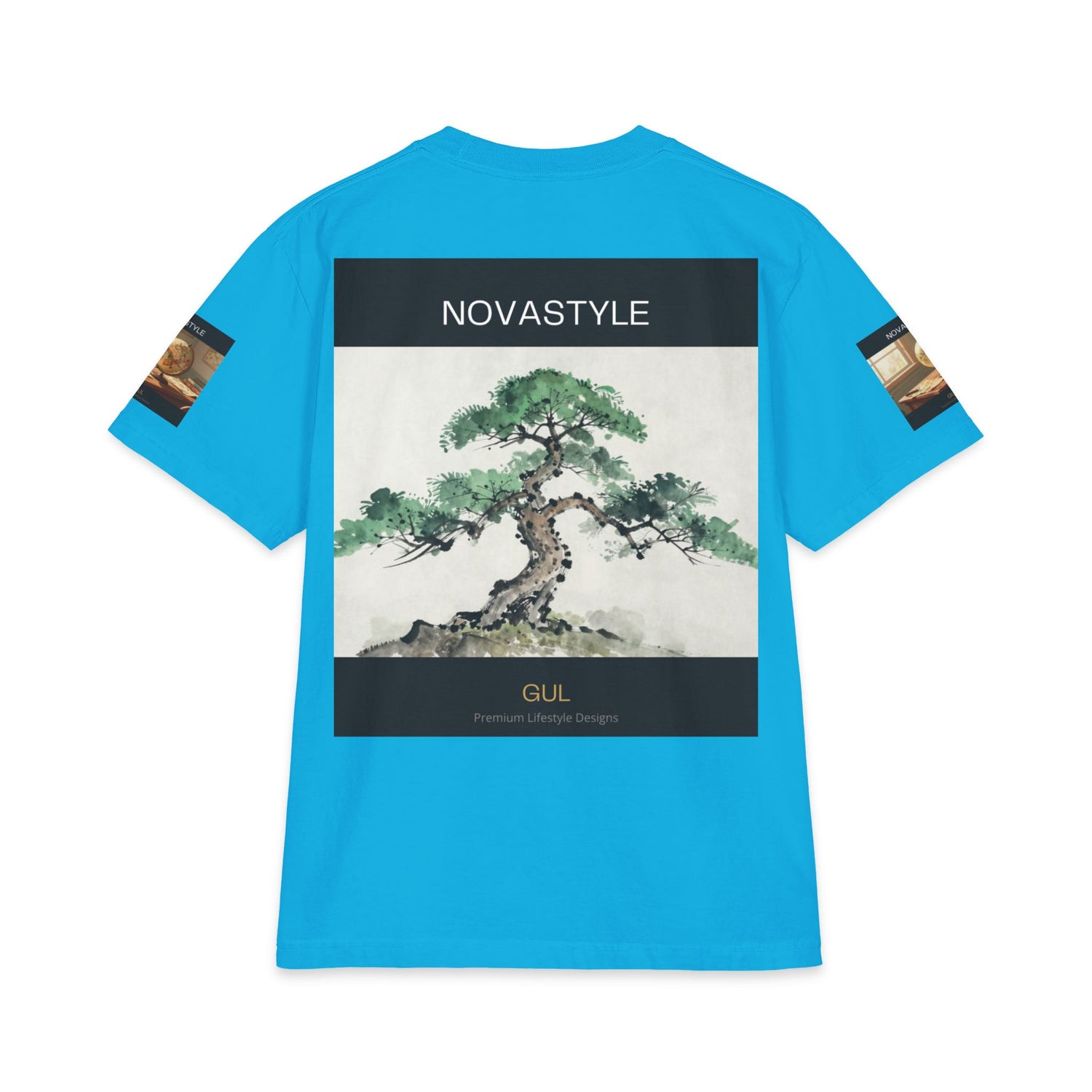 T-Shirt — NOVASTYLE Colorful Mandala &amp; Bonsai Graphic Tee