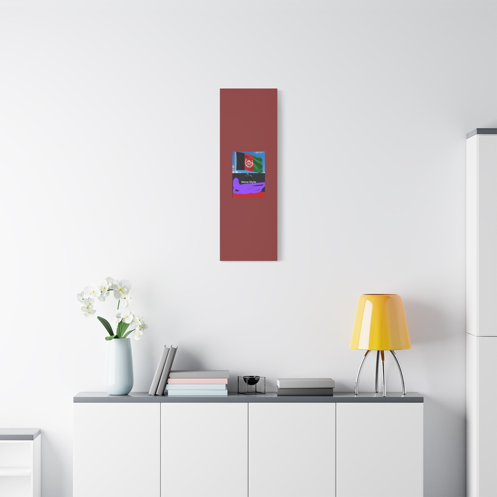 Afghan Flag Matte Canvas Print — Stretched 1.25" Wall Art