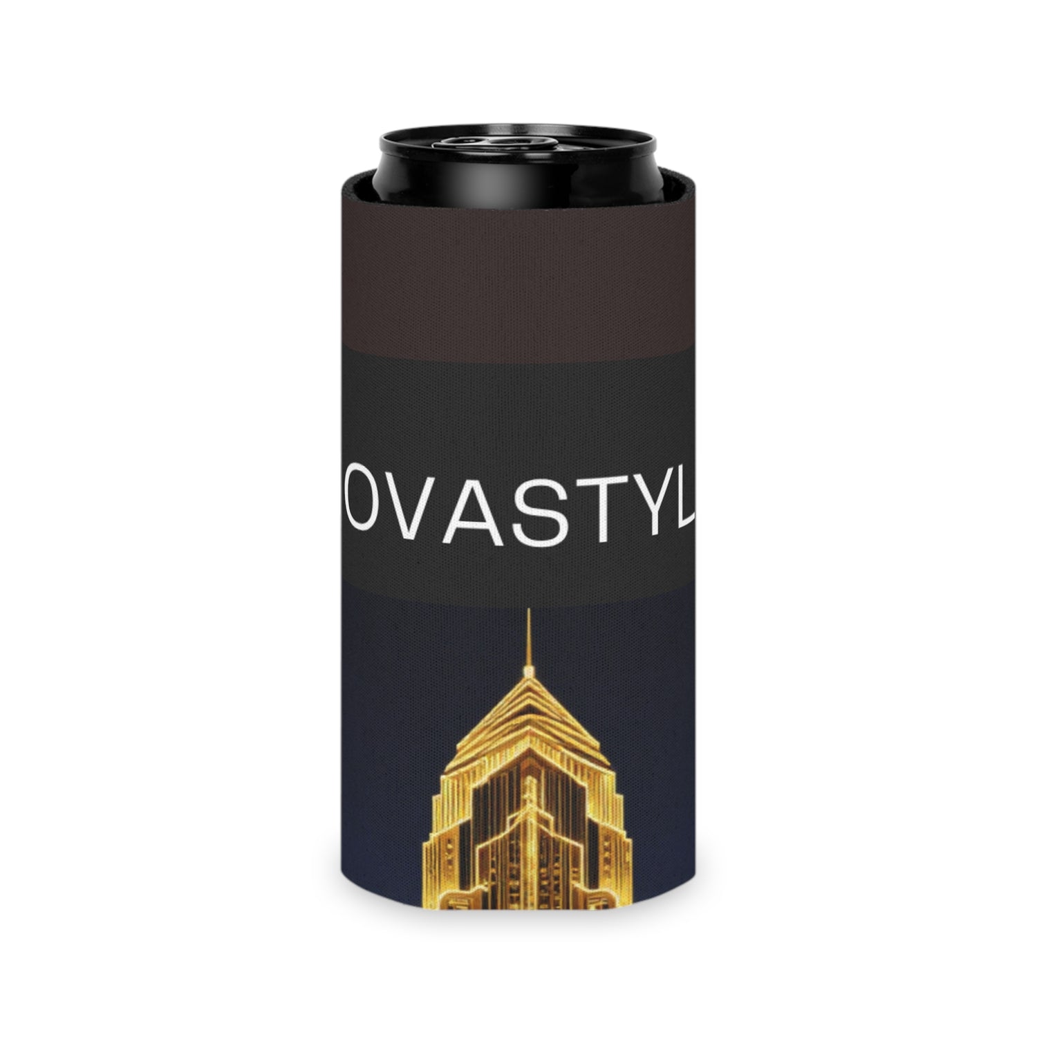 Gold City Skyline Can Cooler — NOVASTYLE GUL Design