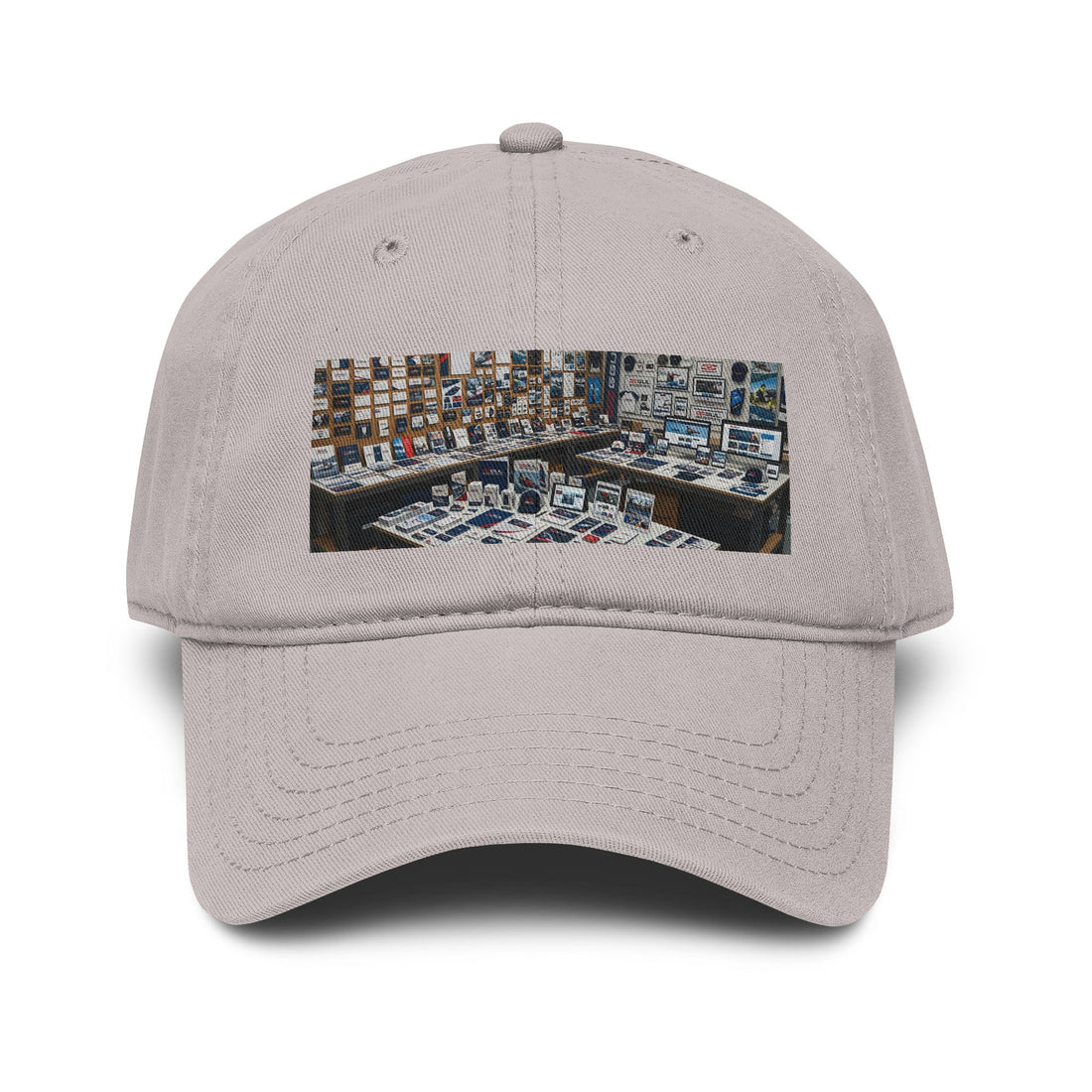 Vintage Record Shop Photo Baseball Cap — Music Lover Dad Hat
