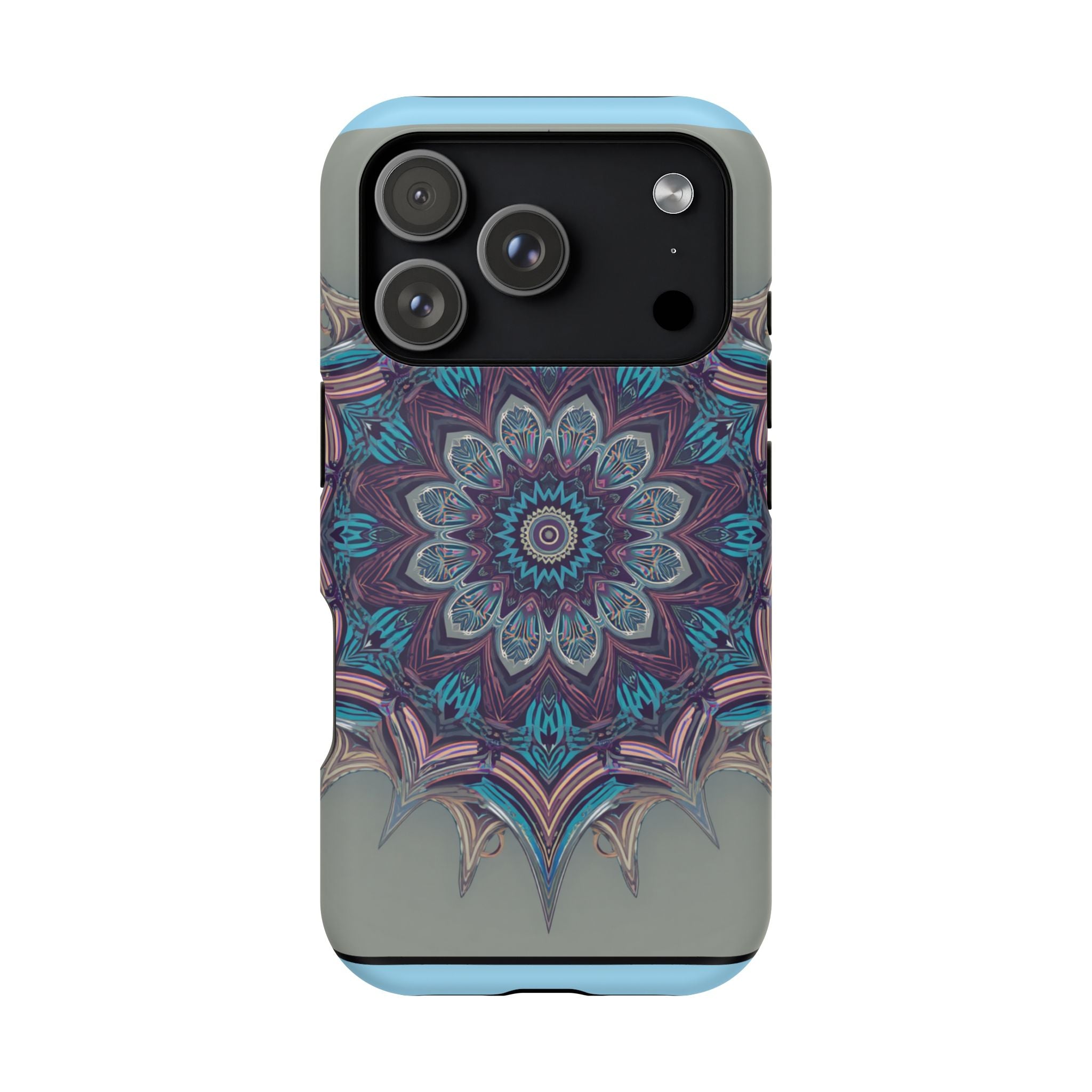 Phone Case — Blue Purple Mandala Magnetic Impact-Resistant Case