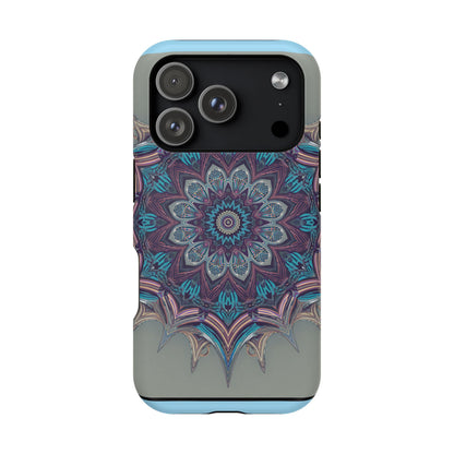 Phone Case — Blue Purple Mandala Magnetic Impact-Resistant Case
