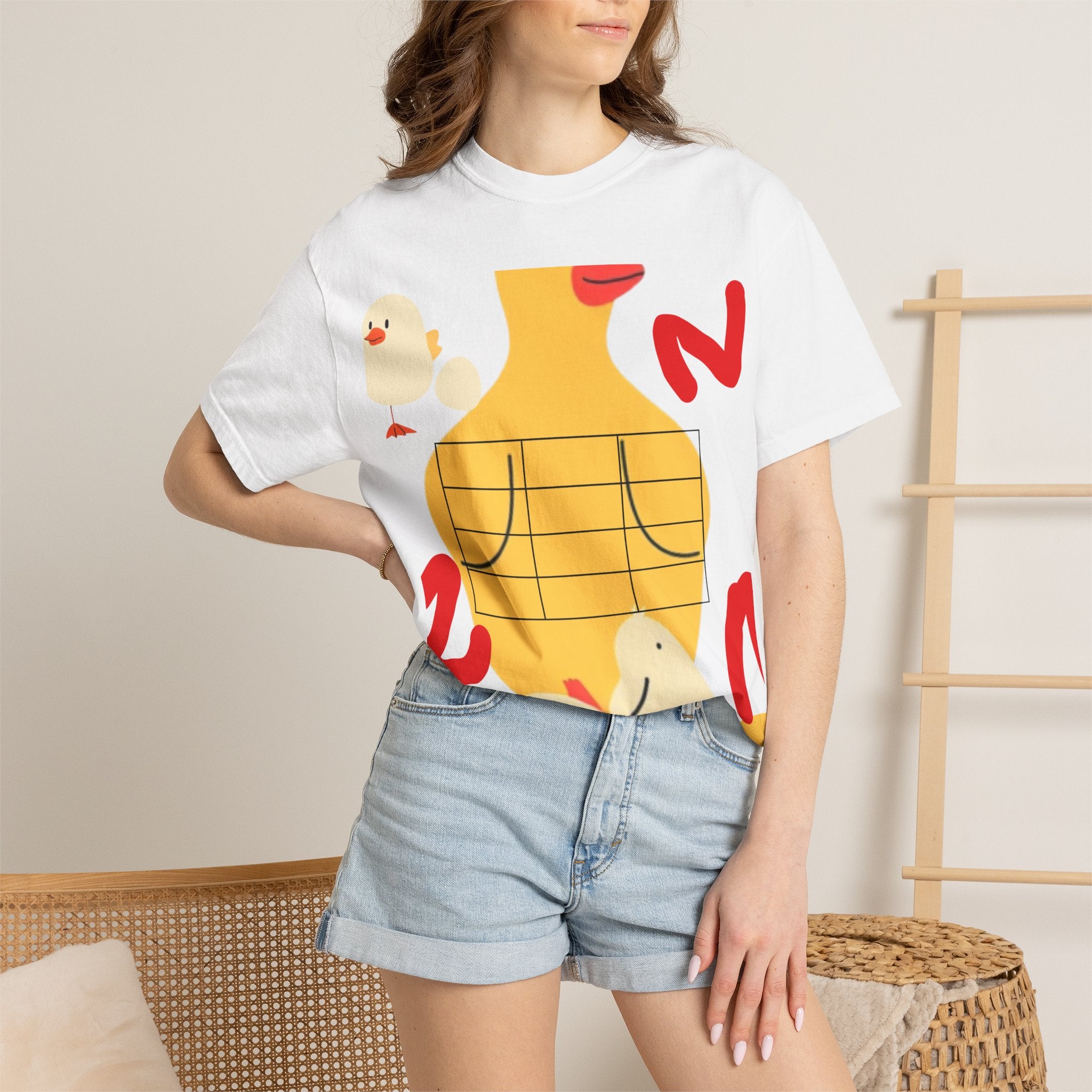 Graphic T-Shirt — Playful Koi &amp; Vase Collage Tee (OVASTYLE Brand)