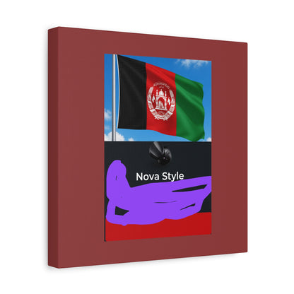 Afghan Flag Matte Canvas Print — Stretched 1.25" Wall Art
