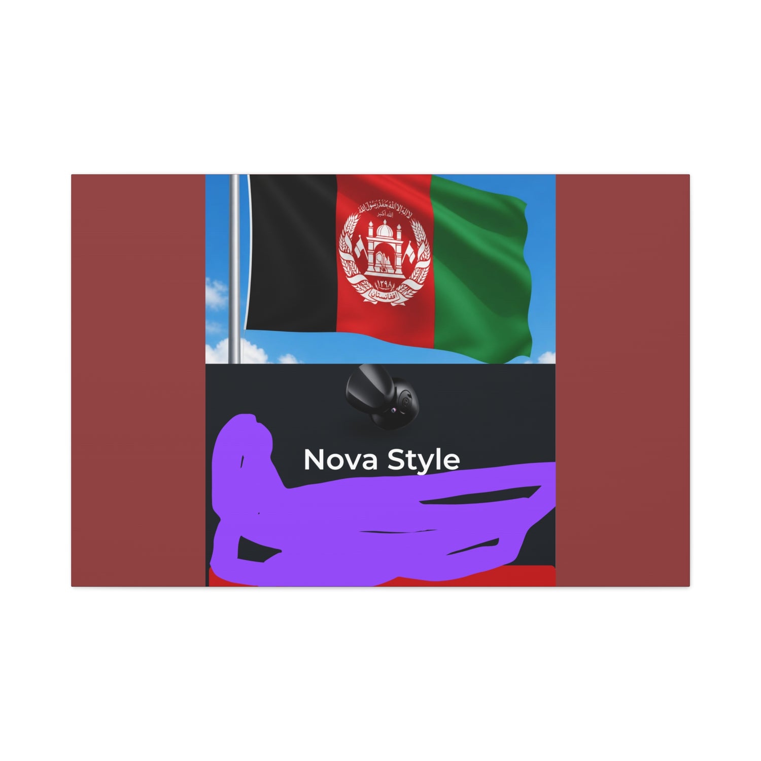 Afghan Flag Matte Canvas Print — Stretched 1.25" Wall Art