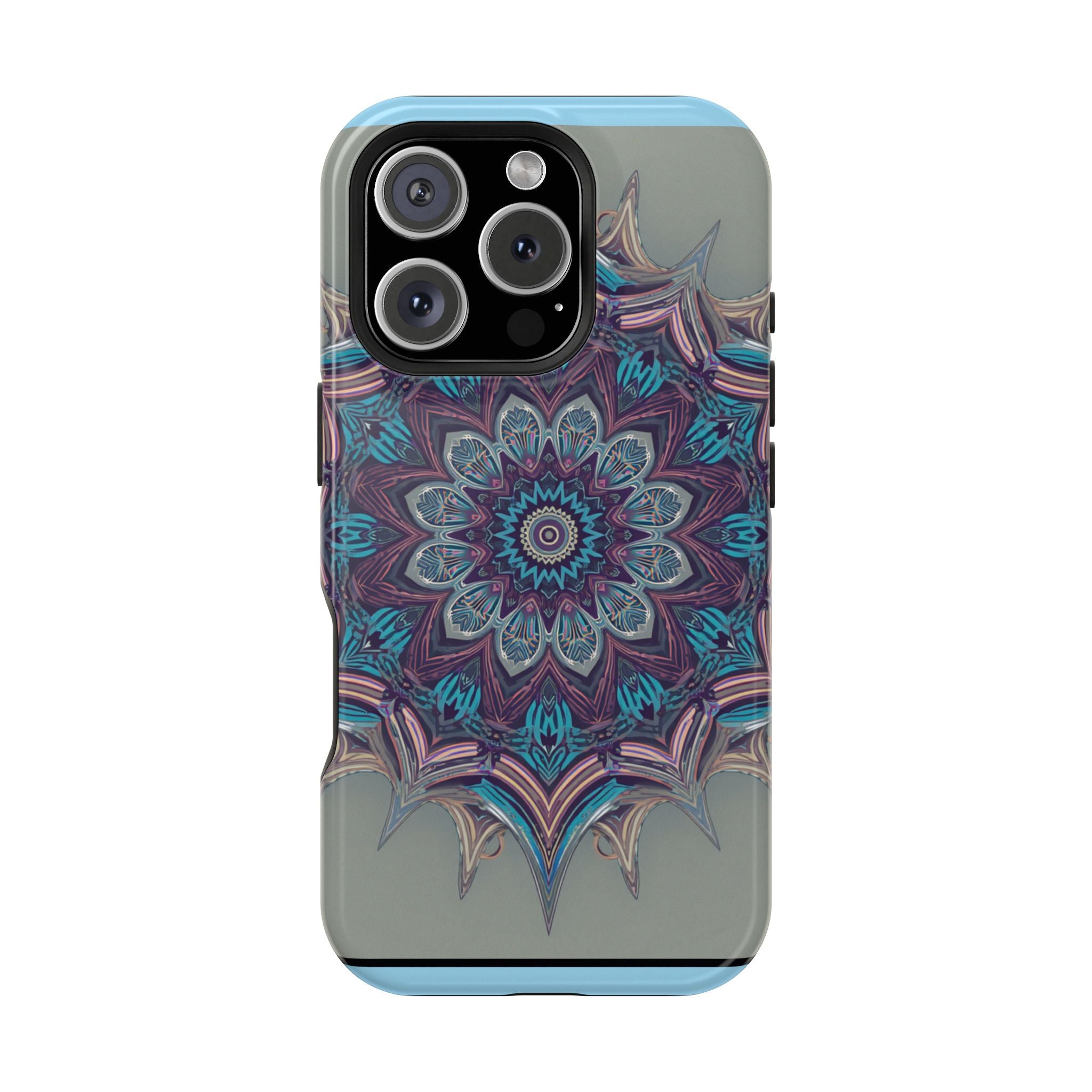 Phone Case — Blue Purple Mandala Magnetic Impact-Resistant Case