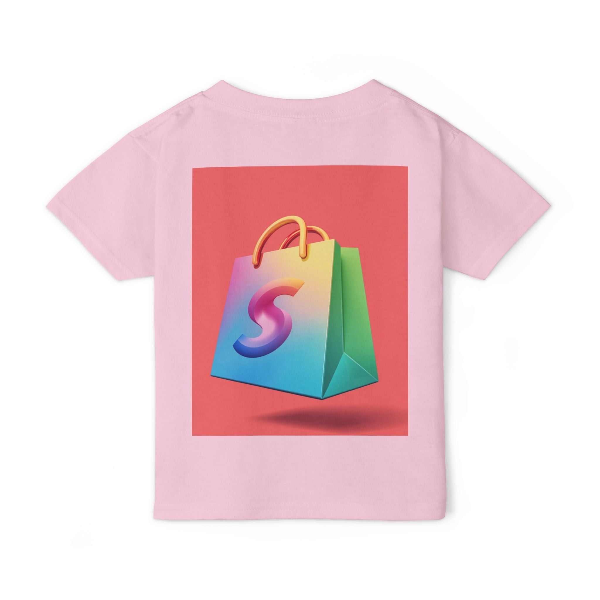 Toddler T-Shirt — Colorful Neon Shop &amp; Rainbow Shopping Bag Graphic