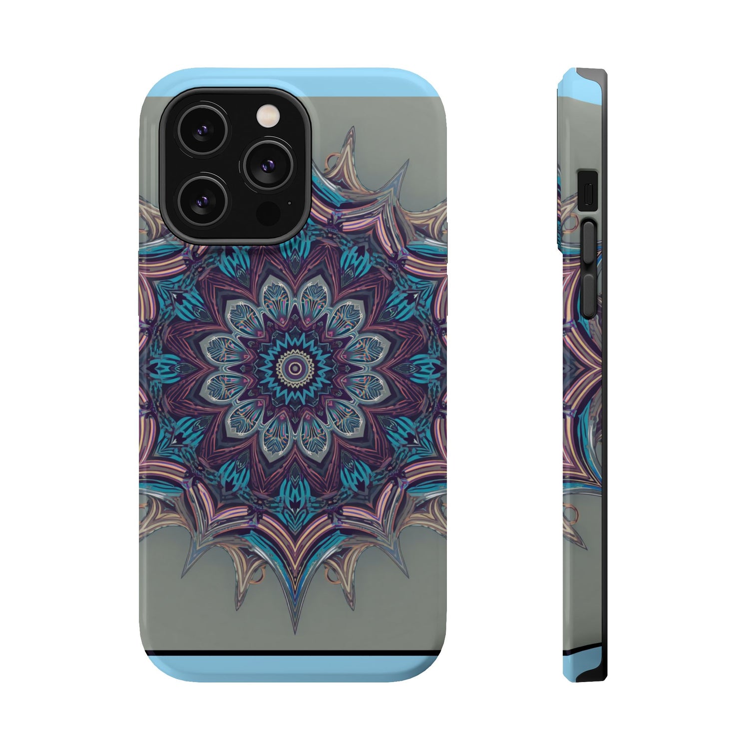 Phone Case — Blue Purple Mandala Magnetic Impact-Resistant Case