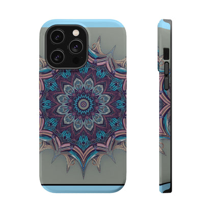 Phone Case — Blue Purple Mandala Magnetic Impact-Resistant Case