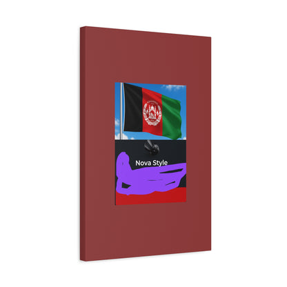 Afghan Flag Matte Canvas Print — Stretched 1.25" Wall Art