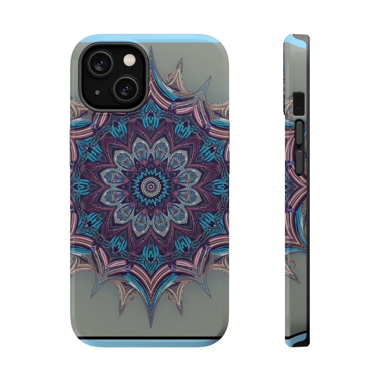Phone Case — Blue Purple Mandala Magnetic Impact-Resistant Case