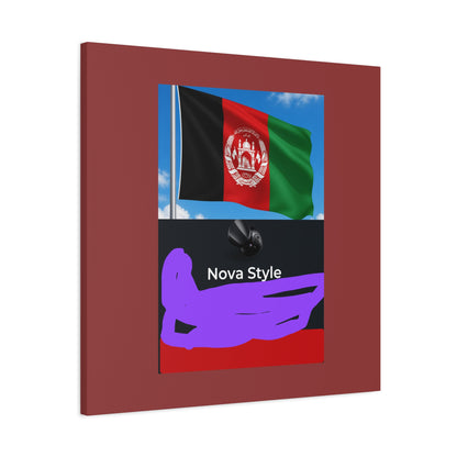 Afghan Flag Matte Canvas Print — Stretched 1.25" Wall Art