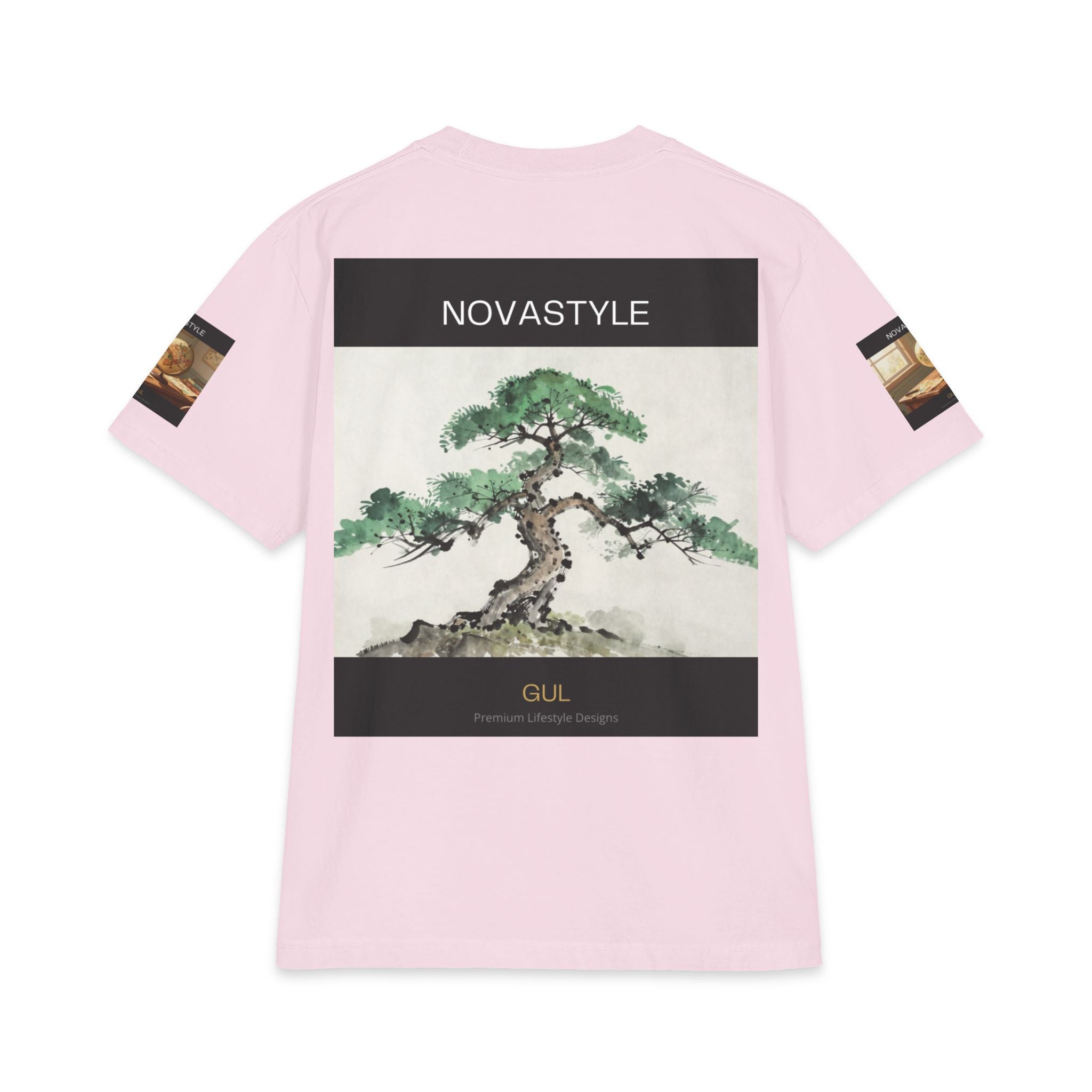 T-Shirt — NOVASTYLE Colorful Mandala &amp; Bonsai Graphic Tee