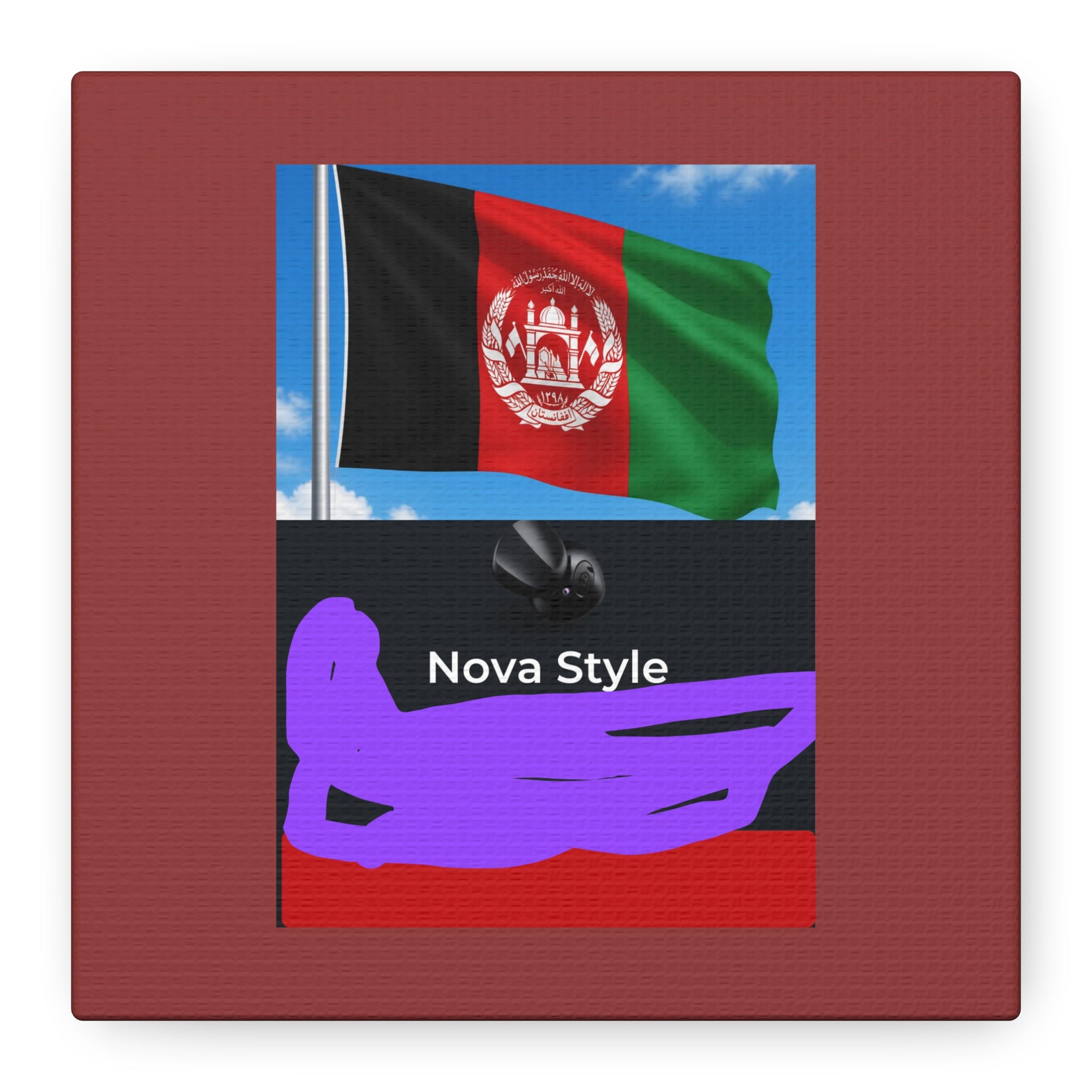 Afghan Flag Matte Canvas Print — Stretched 1.25" Wall Art