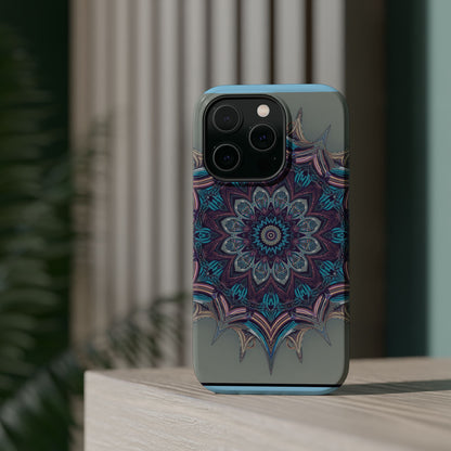 Phone Case — Blue Purple Mandala Magnetic Impact-Resistant Case