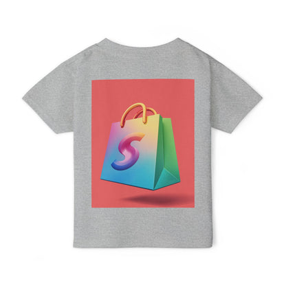 Toddler T-Shirt — Colorful Neon Shop &amp; Rainbow Shopping Bag Graphic