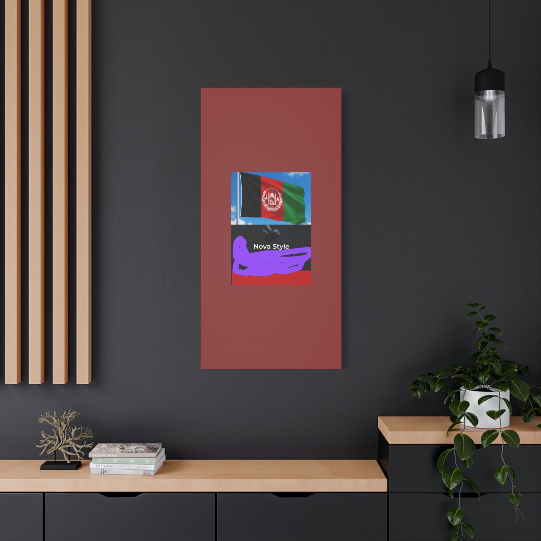 Afghan Flag Matte Canvas Print — Stretched 1.25" Wall Art