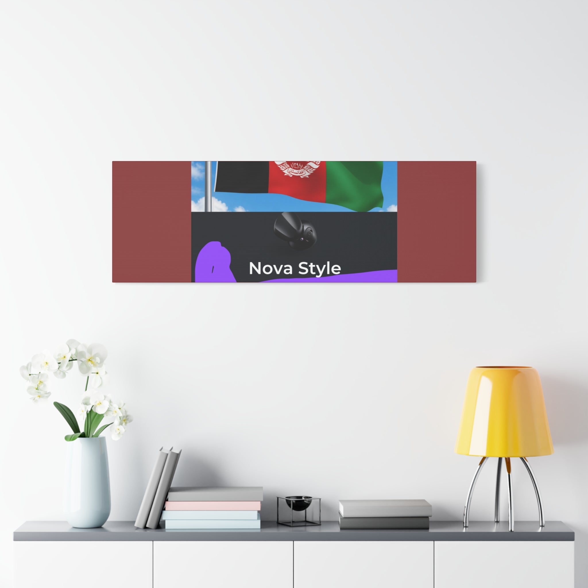 Afghan Flag Matte Canvas Print — Stretched 1.25" Wall Art