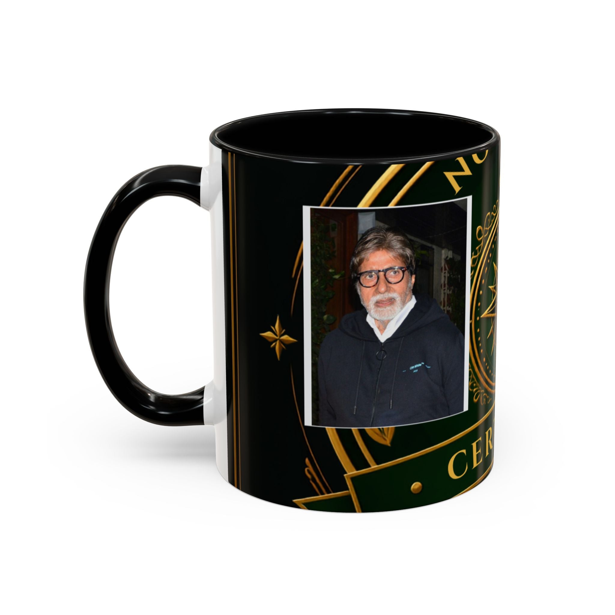 Certified Collector Accent Coffee Mug — Portrait Emblem Design (11/15 oz)