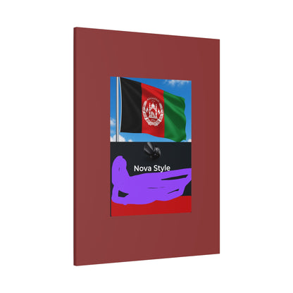 Afghan Flag Matte Canvas Print — Stretched 1.25" Wall Art