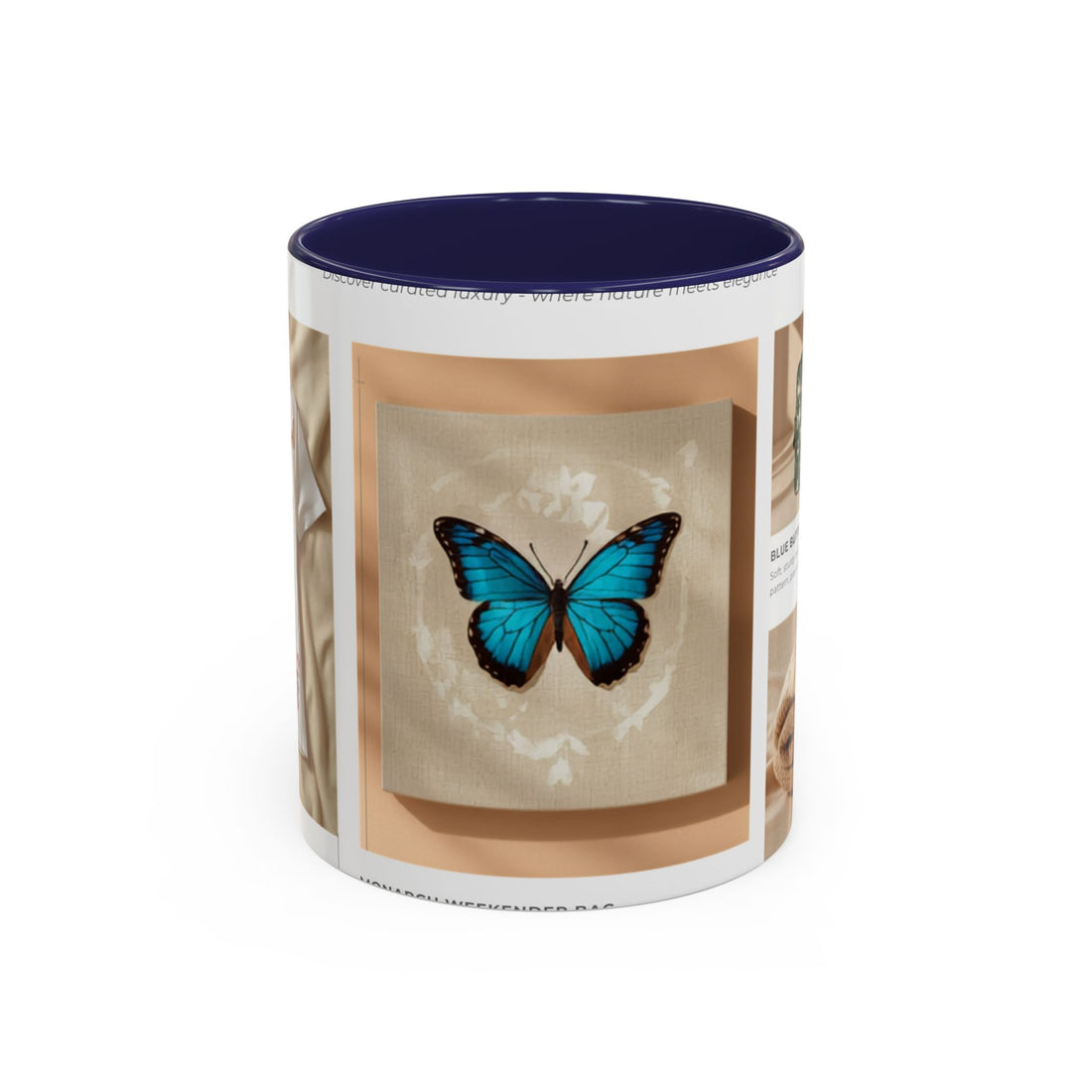 Butterfly Accent Coffee Mug — Blue Butterfly Collage 11/15oz